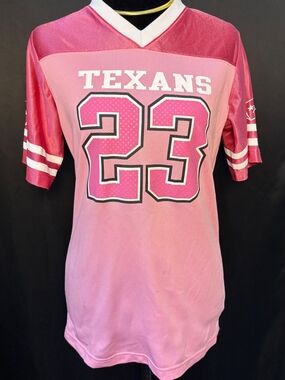 Texans Number 23 Pink Jersey Top